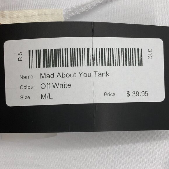 NWT Silver Icing Freeloader White Mad About You v-neck tank  size M/L - Picture 10 of 16